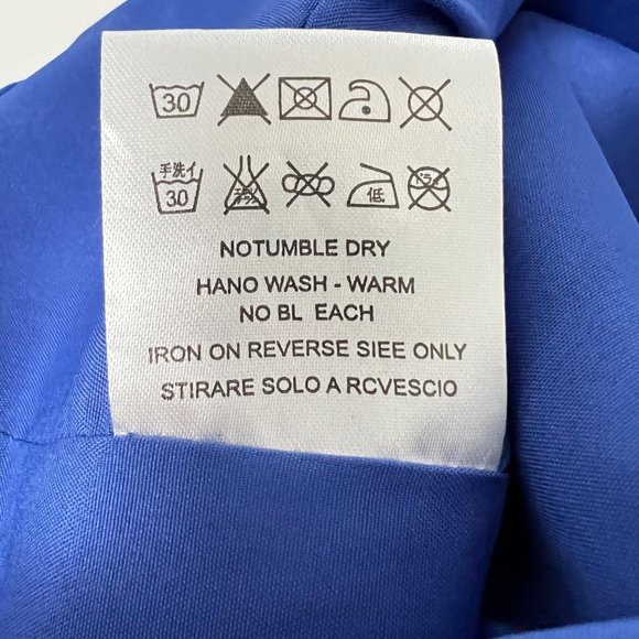 TS Couture Womens Cocktail Dress Blue Long Tulle Sleeves Sheath size Large - Picture 13 of 16